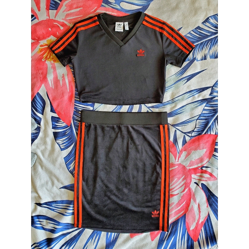 Adidas Limited Edition V Day Skirt & Crop top set